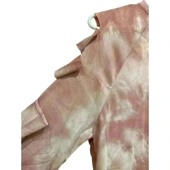 L Love mauve tie dyed slashed sleeve top, Size Small, NWT - Picture 4 of 5